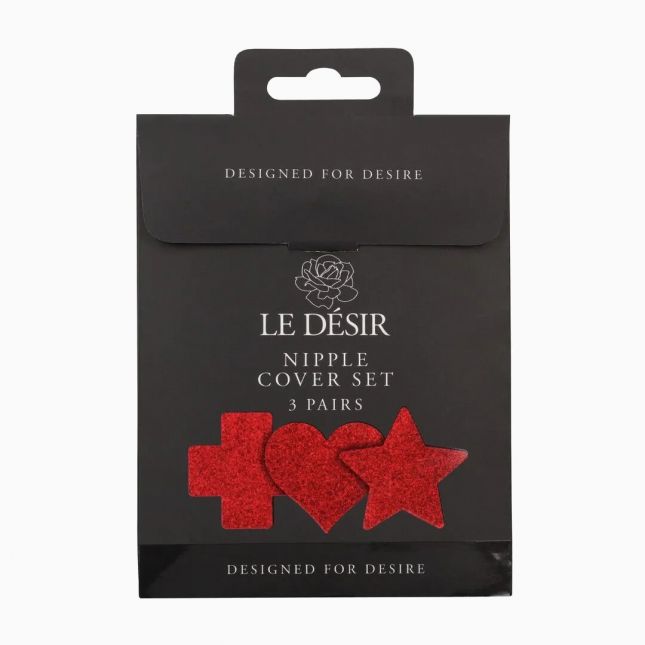 Пестіси - Le Desir Nipple Cover Set Red (3 пари)