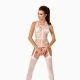 Бодистокинг Passion BS049 white, комбинезон, имитация топа, чулок и пояса