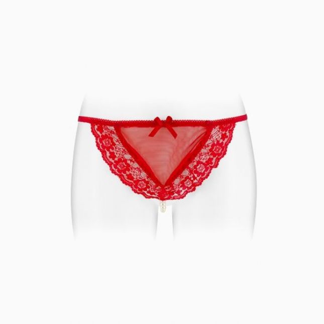 Трусики-стрінги з перлинною ниткою Fashion Secret KATIA Red