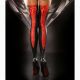 Чулки со шнуровкой Lolitta Lacing Stockings (черные с красным S/M)