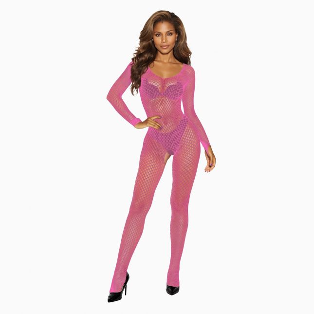 Бодістокінг - Bodystocking 2061, pink - One Size