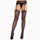 Колготки-чулки Leg Avenue Heart Garterbelt Stockings One Size Black