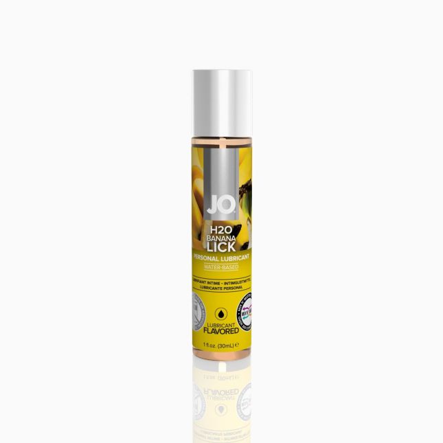 Смазка на водной основе System JO H2O — Banana Lick (30 мл) без сахара, растительный глицерин