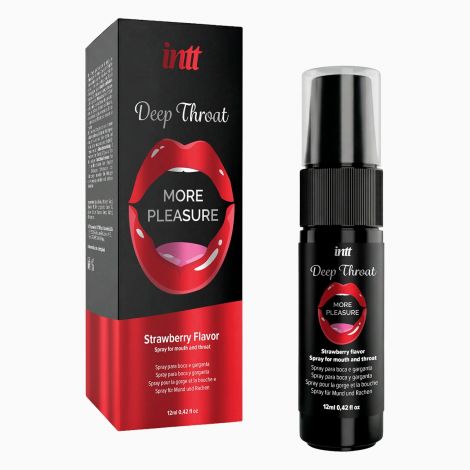 Спрей для глибокого горла - Intt Deep Throat Strawberry, 12 мл