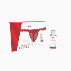 Лубрикант з трусиками - Intt Brazilian Panty Red + Strawbery Gel, 50 мл