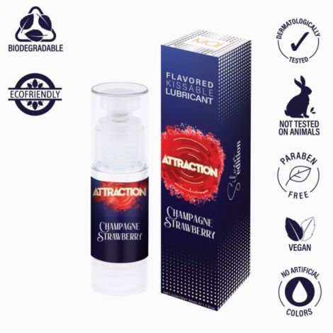 Лубрикант - MAI Attraction Champagne Strawberry, 50 мл