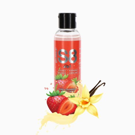 S8 4-in-1 Dessert Lube съедобная смазка клубника ваниль, 125 мл