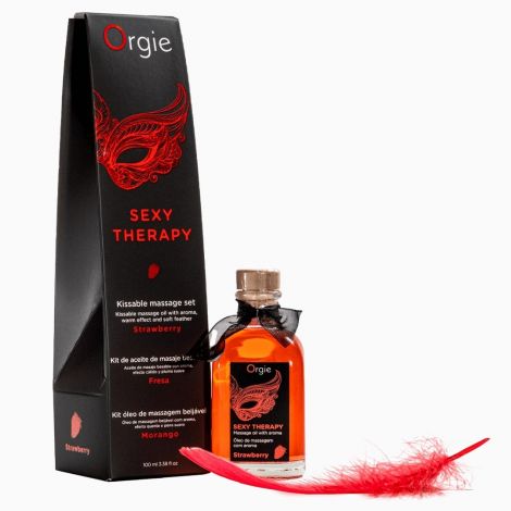 Набір для масажу - Orgie Sexy Therapy Strawberry, 100 мл