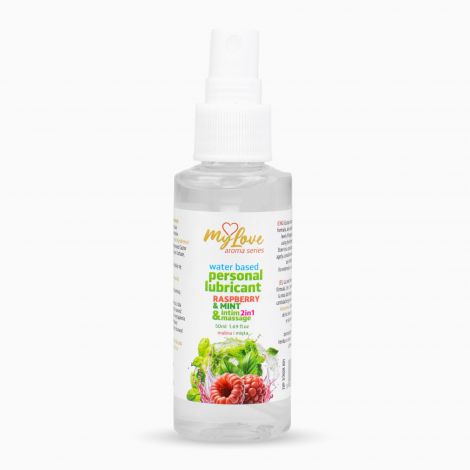 2в1 лубрикант та масажний гель - MyLove Aroma Series Intim&Massage Raspberry & Mint, 50 мл