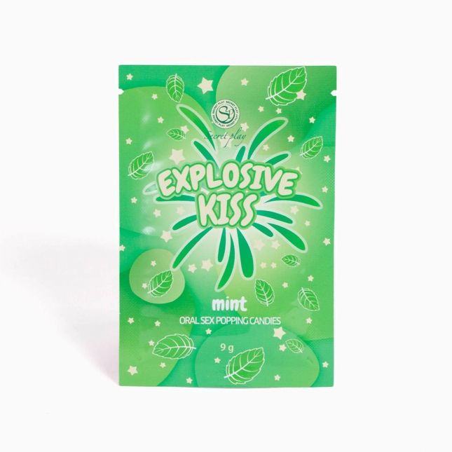Стріляючі цукерки для орального сексу - Secret Play Explosive Kiss Mint, 9 г