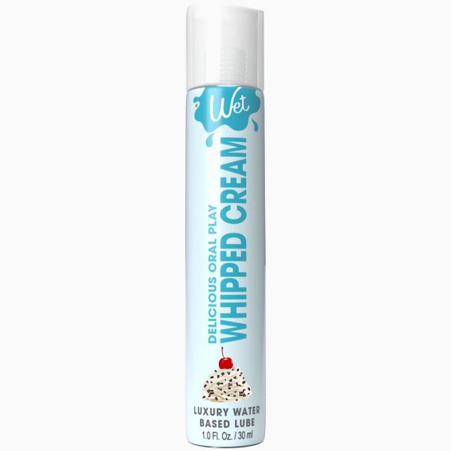Лубрикант на водной основе Wet Oral Play Whipped Cream (30 мл), съедобный, без сахара