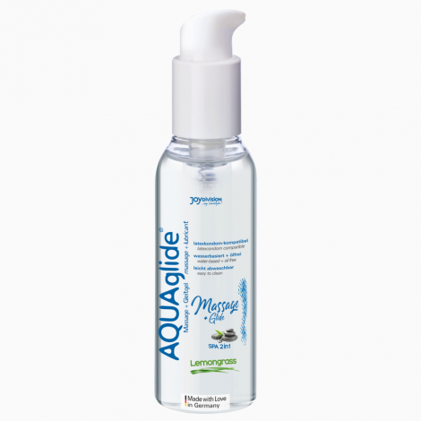 Лубрикант - AQUAglide Massage + Glide Lemongrass, 200 мл