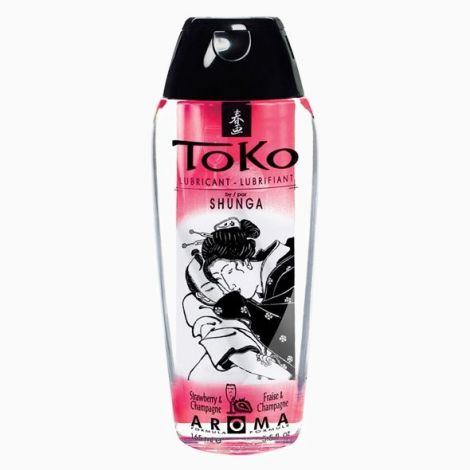 Лубрикант на водній основі Shunga Toko AROMA – Sparkling Strawberry Wine (165 мл), не містить цукру