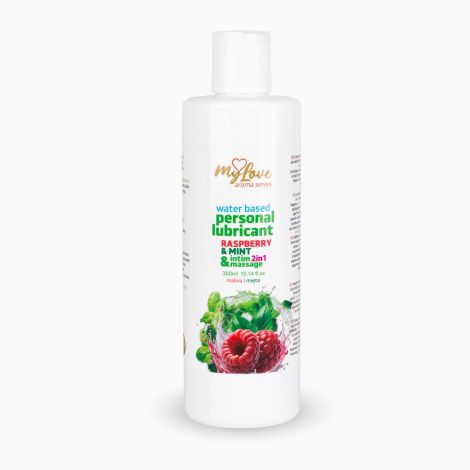 2в1 лубрикант та масажний гель - MyLove Aroma Series Intim&Massage Raspberry & Mint, 300 мл