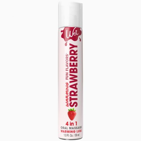 Зігрівальний лубрикант на водній основі Wet Warming Strawberry 4 in 1, без цукру (30 мл)