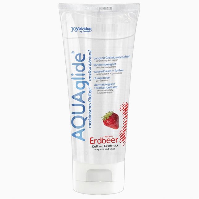 Оральний лубрикант - AQUAglide Erdbeer, 100 мл
