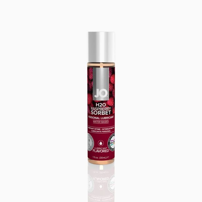 Смазка на водной основе System JO H2O — Raspberry Sorbet (30 мл) без сахара, растительный глицерин