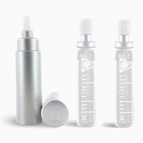 Преміум лубрикант 3в1 на силіконовій основі Uberlube Good-to-Go Silver (15 мл) + кейс