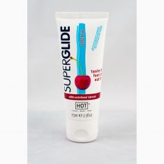 Оральная смазка - HOT Superglide Edible Lubricant Waterbased - CHERRY, 75мл