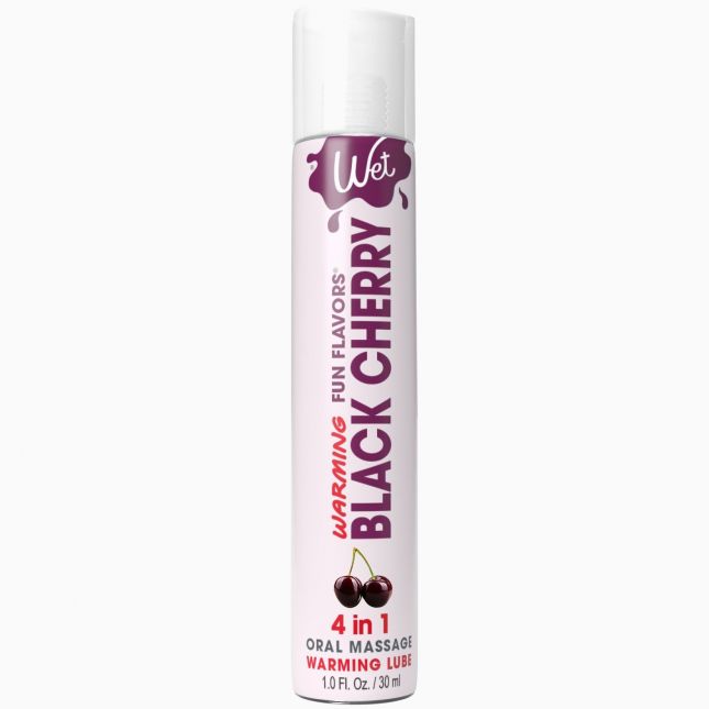 Согревающий лубрикант на водной основе Wet Warming Black Cherry 4 in 1, без сахара (30 мл)
