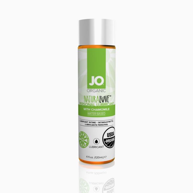 Змазка на водній основі System JO NATURALOVE — ORGANIC (120 мл) з екстрактом листя агави та ромашки