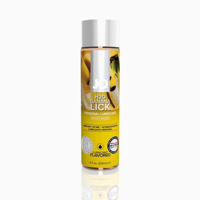 Смазка на водной основе System JO H2O — Banana Lick (120 мл) без сахара, растительный глицерин