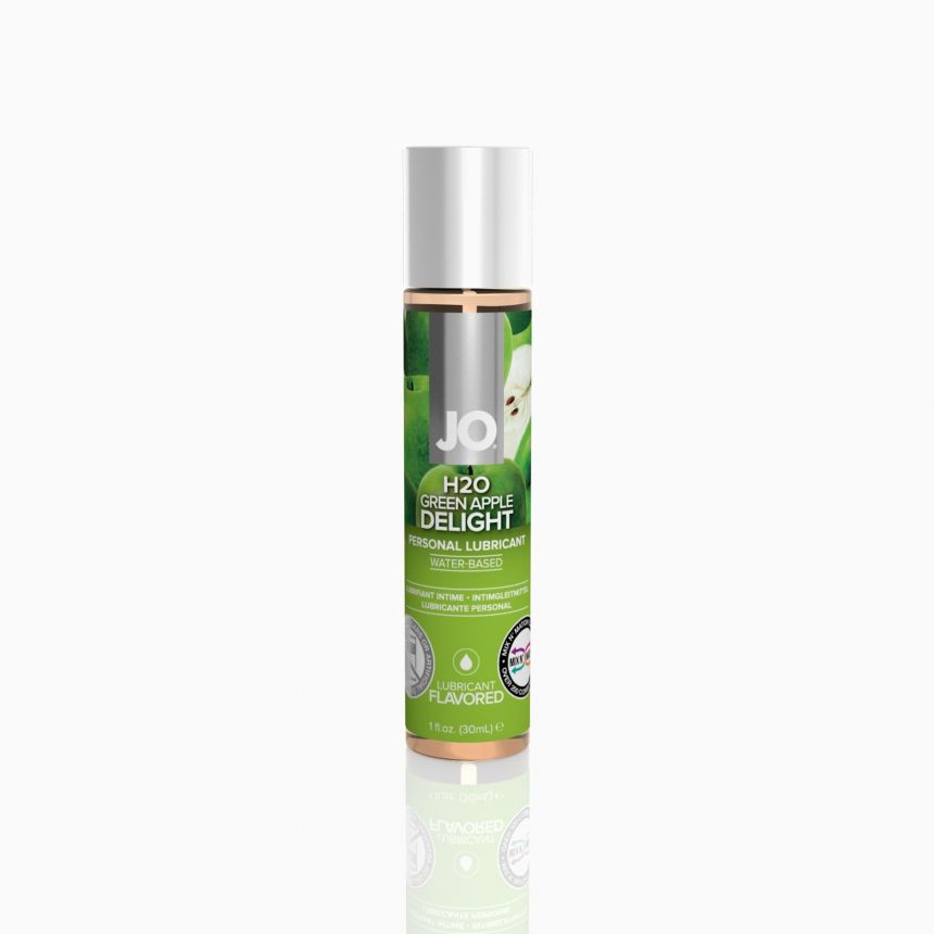 Змазка на водній основі JO H2O — Green Apple (30 мл) без цукру, рослинний гліцерин Змазка на водній основі JO H2O — Green Apple (30 мл) без цукру, рослинний гліцерин