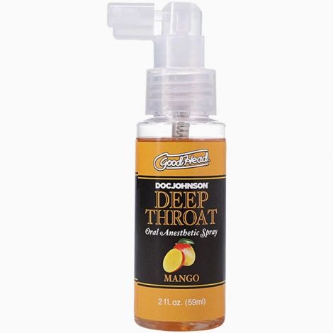 Спрей для мінету Doc Johnson GoodHead DeepThroat Spray - Mango 59 мл для глибокого мінету