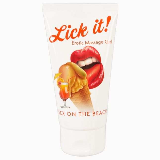 2в1 лубрикант та масажна олія - Lick It! Sex on the Beach, 50 мл 2в1 лубрикант та масажна олія - Lick It! Sex on the Beach, 50 мл