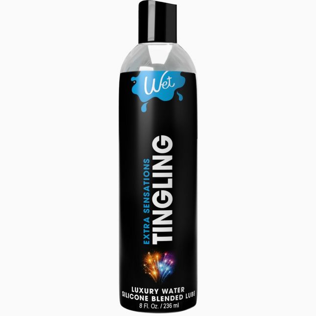 Охлаждающий лубрикант на водно-силиконовой основе Wet Extra Sensations Tingling (236 мл)