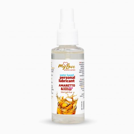 2в1 лубрикант та масажний гель - MyLove Aroma Series Intim&Massage Amaretto, 50 мл