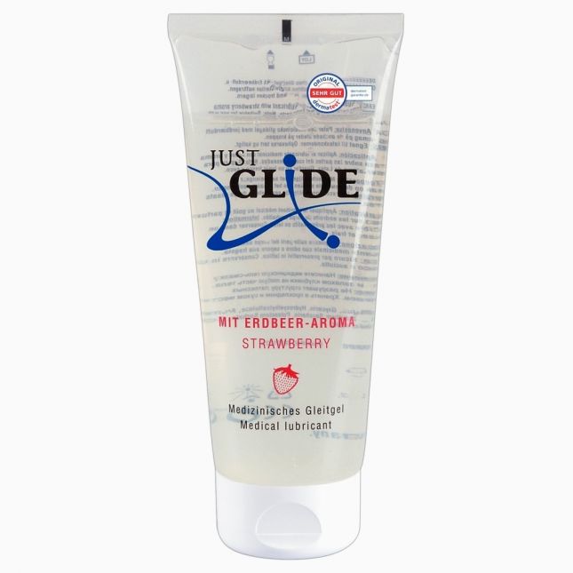 Лубрикант - Just Glide Strawberry, 200 мл