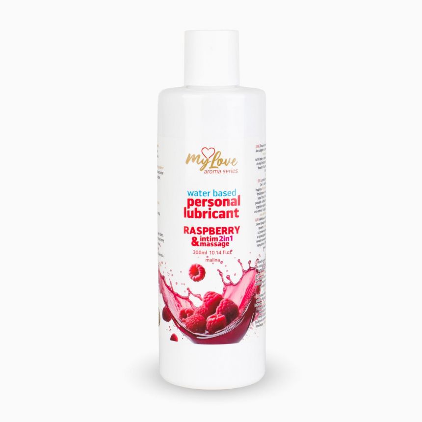 2в1 лубрикант та масажний гель - MyLove Aroma Series Intim&Massage Raspberry, 300 мл 2в1 лубрикант та масажний гель - MyLove Aroma Series Intim&Massage Raspberry, 300 мл