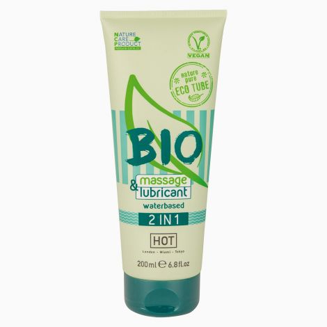 Лубрикант и массажный гель Hot Bio 2 in 1 massage, 200 мл