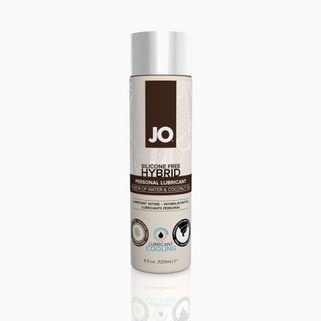 Охолоджувальна змазка-крем з кокосовою олією JO Coconut Hybrid COOLING (120 мл) біла