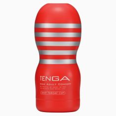 Tenga Deep Throat Cup - Мастурбатор с эффектом сосания, 15х4,5 см (белый)