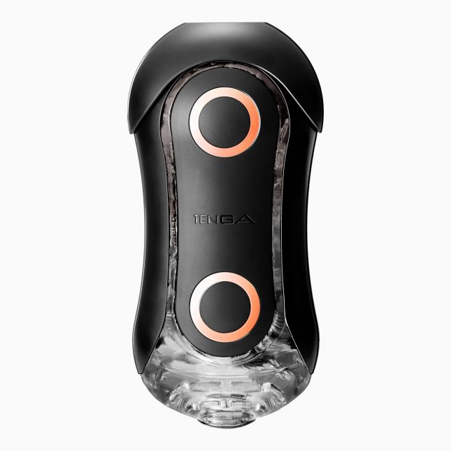 Мастурбатор Tenga FLIP ORB STRONG — Orange Crash, з можливістю зміни тиску та стимулювальними кулька