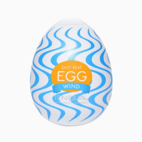 Мастурбатор-яйце Tenga Egg Wind із зиґзаґоподібним рельєфом