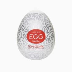 Tenga Keith Haring Party Egg - Мастурбатор-яйцо, 5х4.5 см (белый)