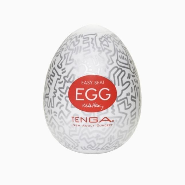 Мастурбатор-яєчко Tenga Keith Haring Party Egg White/Chrome OS