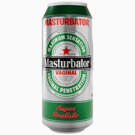 Мастурбатор-вагіна Alive Heineken Vagina II у вигляді банки пива, реалістичний
