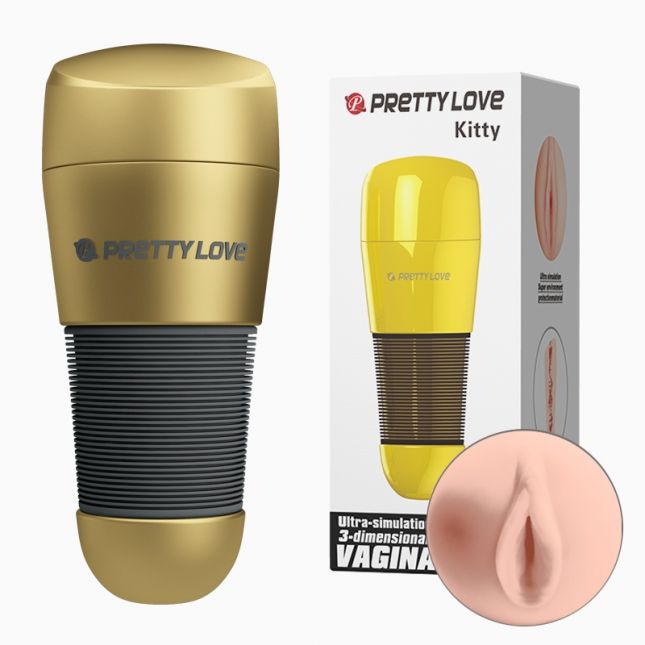 Мастурбатор - Pretty Love Kitty Vagina Masturbator Gold