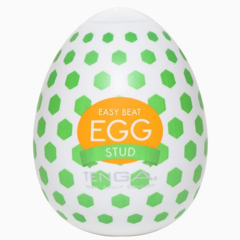 Мастурбатор-яйце Tenga Egg Stud із шестикутними виступами