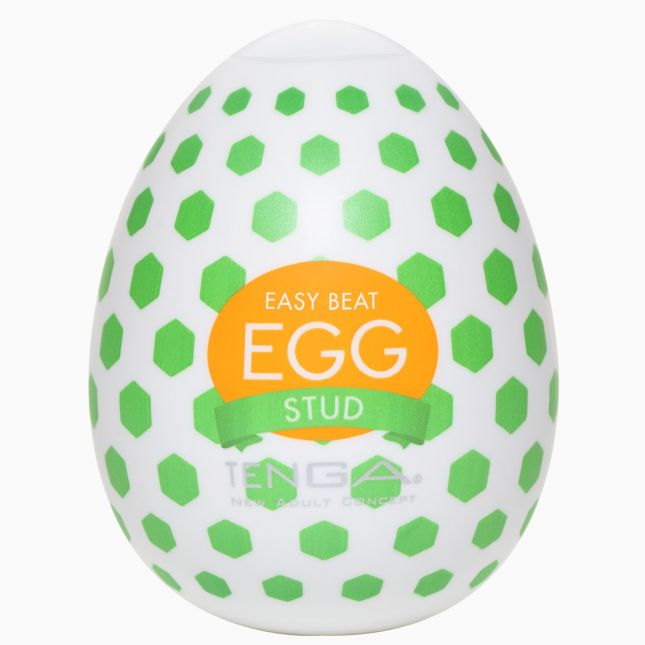 Мастурбатор-яйце Tenga Egg Stud із шестикутними виступами