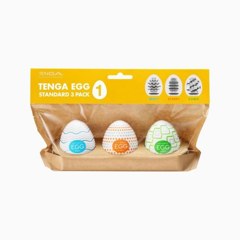 Набор мастурбаторов-яиц Tenga Egg Standard 3 Pack 1 (Wavy, Starry, Cubic)