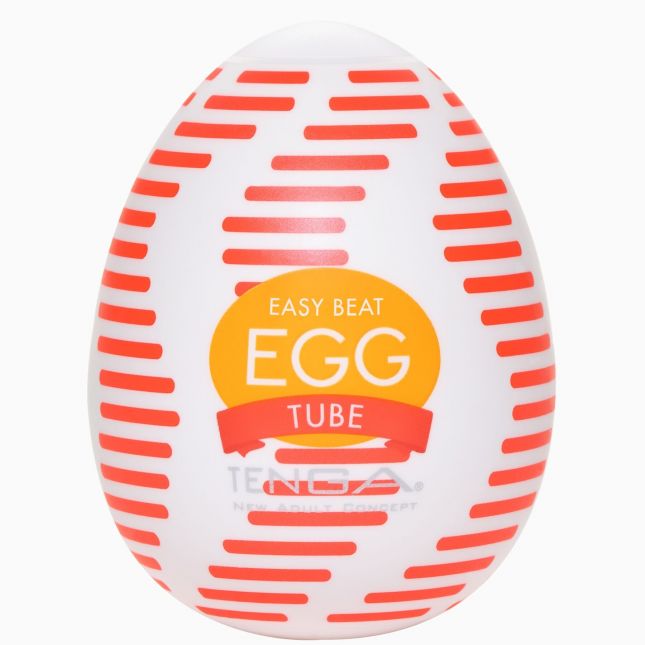 Мастурбатор-яйце Tenga Egg Tube, рельєф з поздовжніми лініями
