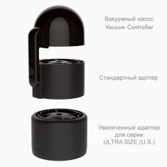 Вакуумная насадка Tenga Vacuum Controller с мастурбатором US Deep Throat Cup, единственный сосущий