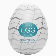 Мастурбатор-яйце Tenga Egg Wavy II з подвійним хвилястим рельєфом