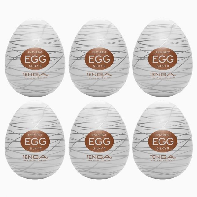 Набір мастурбаторів - Tenga Egg Silky II, 6 шт.
