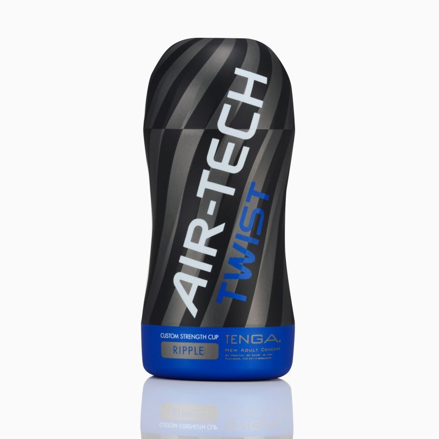 Мастурбатор Tenga Air-Tech Twist Ripple Blue зі змінною тугістю обхвату, ефект глибокого мінету Мастурбатор Tenga Air-Tech Twist Ripple Blue зі змінною тугістю обхвату, ефект глибокого мінету